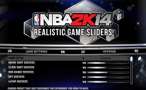 NBA 2K14 Sliders .